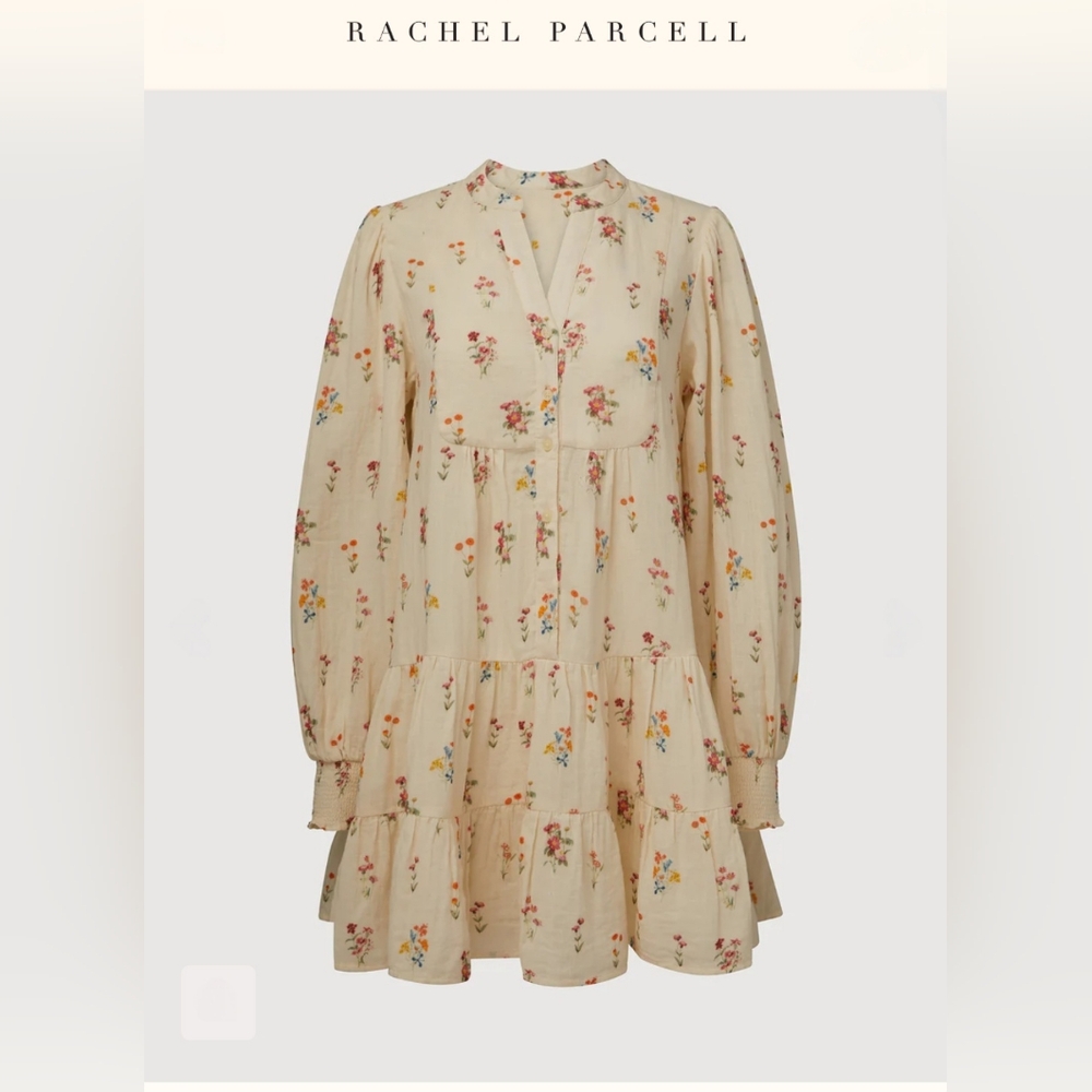 #140 Rachel Parcell Gauze V-Neck Dress NWT - Picture 2 of 4